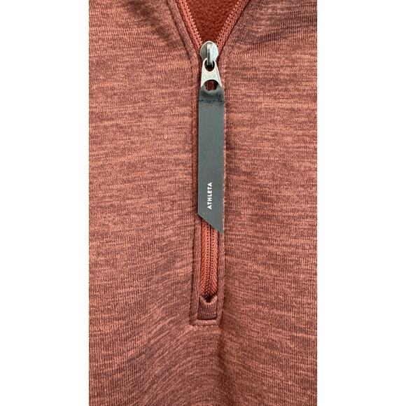 Athleta Altitude Polartec Half Zip Sweatshirt Rust Size Large - Picture 4 of 12